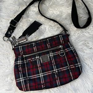 Coach Poppy Tartan Signature C Plaid Crossbody Purse